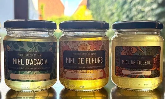Pots de miel de la Ferme aux Abeilles Cami & Lou